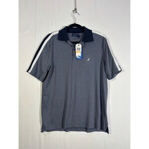 Athleisure Golf Nautica Performance Polo Shirt Womens Small Navy Blue K3536T
